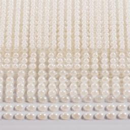 3/4/5/6mm marfim branco meia redondo pérolas adesivos auto-adesivo falso embelezamento para arte do prego scrapbooking diy acessórios - Image 1