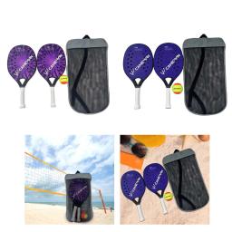 2 raquetes de tênis de praia antiderrapante resistente ao suor aperto portátil quadro de fibra de carbono pás de tênis de praia para parque quintal ao ar livre - Image 4