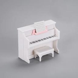 Mini Piano Musical Instrument Modelo Cena, DIY Ornamentos, Miniatura Play House Mão, Home Decor Figurines, 1:12 Dollhouse - Image 5