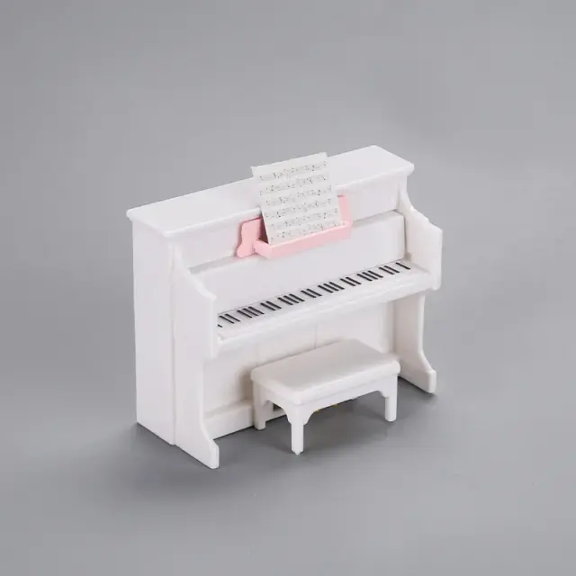 Mini Piano Musical em Miniatura para Decoração de Dollhouse - Instrumento DIY para Casa de Bonecas e Ornamentos Artesanais