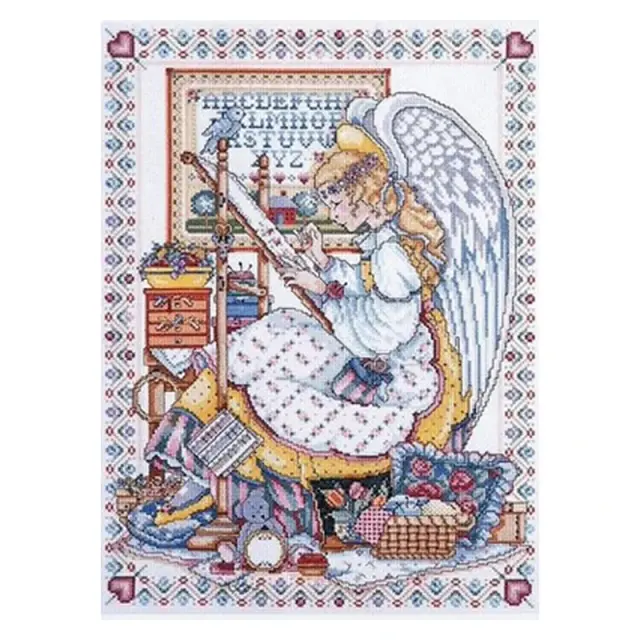 Kit Completo de Bordado em Ponto de Cruz para Artesanato Natalino - DIY Cross Stitch 7918