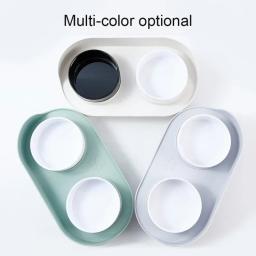 Double Bowls Pet Alimentador para gatos e cães, alimentação elevada, prato de água, tigela, altura ajustável, Kitten Supplies - Image 6