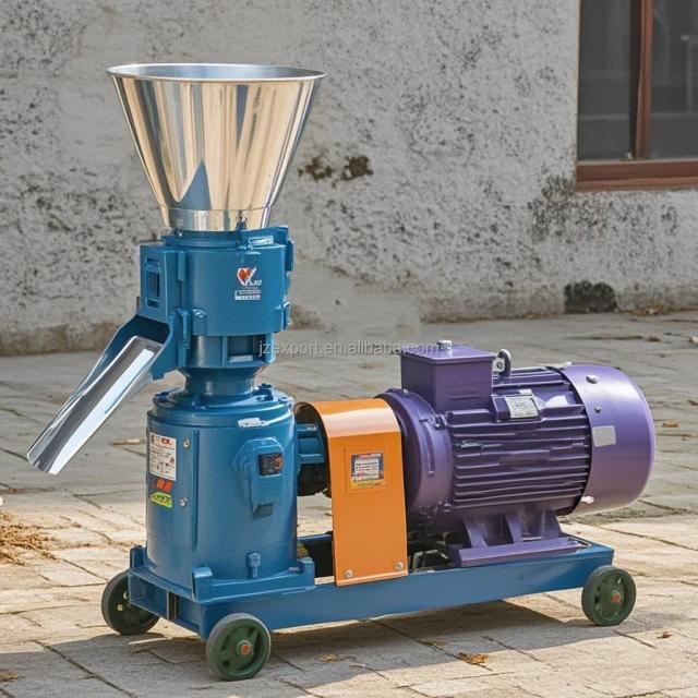 Fazendas usam máquina doméstica de processamento de ração de aves pequenas e moinho de pellets de alimentação para granulador de gado de animais de aves