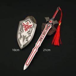 Espada Periferia de Zelda de Tamanho Grande para Crianças, Coleção Link Master, Arma de Metal, Brinquedo Modelo, Lágrimas do Reino, Escudo Haila - Image 5