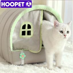 HOOPET-Warm Cat House, Pet Tent Basket, Cozy Kitten Almofada, Small Dog Mat, Sleeping Cave, Animais Bed Supplies - Image 1