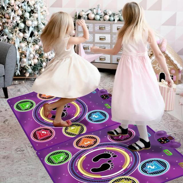 Tapete de Dança LED com Música e Conexão BT para Família e Exercícios