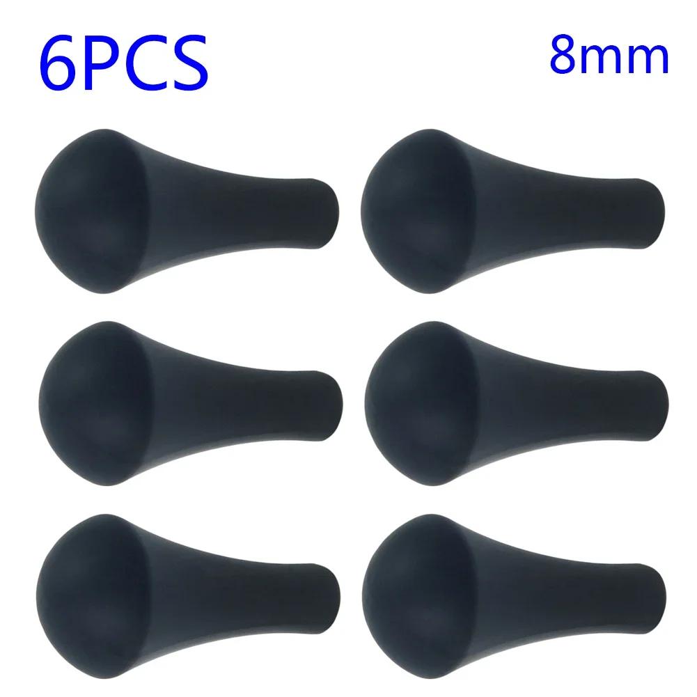 6 pçs segurança de tiro com arco borracha macia pontas duplas dicas seta prática acessórios para 6mm 8mm diâmetro externo eixo seta - Image 1