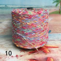 Fio de crochê extravagante tingido especial, nó colorido do grânulo, mistura de penas, fio de tricô manual para camisola e chapéu DIY, 50g por lote - Image 5