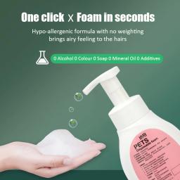 Pet No Rinse Foam, Limpeza a seco, Cachorro em todo o corpo, Desodorante limpo, Deixe uma fragrância, Pet Supplies, 300ml - Image 5