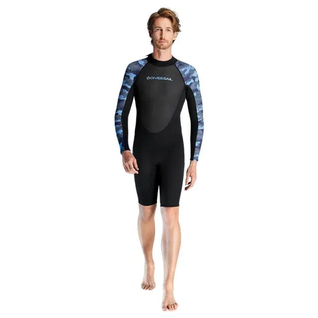 Mergulho em Neoprene Masculino: Camisa de Manga Comprida, 2mm, Ideal para Natação, Surf e Atividades Subaquáticas