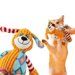 Animais de pelúcia em forma de brinquedos para cães Mastigar Brinquedos Squeaky Suprimentos de limpeza de dentes interativos Assobio bonito Animais de estimação engraçados interativos - Image 6