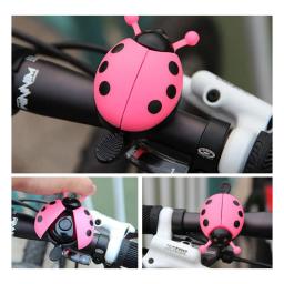 Sino de bicicleta pequeno dos desenhos animados para crianças joaninha, besouro, lindo ciclismo sinos para meninas, passeio de bicicleta mini alarme acessórios de bicicleta 1pc - Image 1