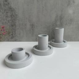 Simples Silicone Castiçal Molde, Concreto Gesso Molde, Resina Jesmonite Artesanato, Moldes de Fundição para Home Decor, Moldes De Argila - Image 4