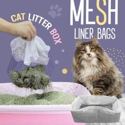 Sacos De Forro De Malha De Caixa De Lixo De Gato, Buracos De Malha, Placa De Areia, Saco Líquido, Saco De Filtro, Suprimentos De Limpeza De Gatinho, Armazenamento - Image 1