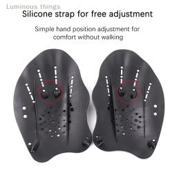 Pás De Treinamento De Natação, Pás De Mão, Mergulho, Luvas De Mergulho, Flipper De Barba, Esportes, Palma De Silicone, Alças Ajustáveis, Natação, 1 Par - Image 5