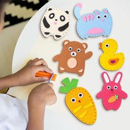 Kit de Costura Iniciante para Crianças, Criação de Animais de Feltro, Arte e Artesanato Incluídos, Meninas, 8 Anos - Image 1