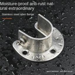 304 flange de aço inoxidável assento guarda-roupa cabide haste fixação acessórios de ferragem cortina haste tubo gancho suporte fixo assento - Image 5