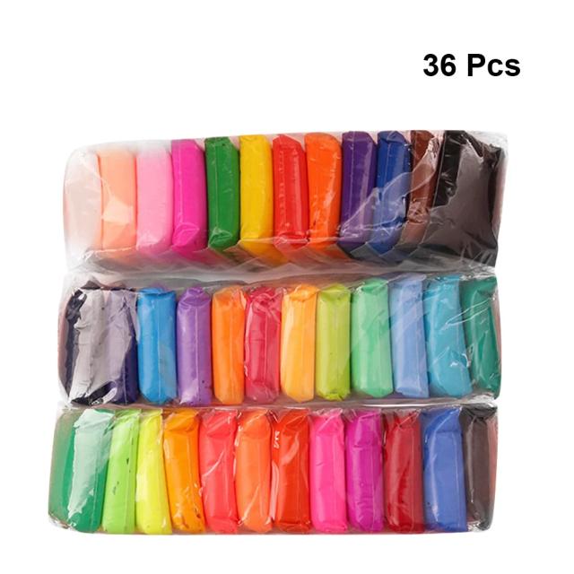 Argila Colorida Super Leve: 36 Cores Seguras e Não-Tóxicas para Criatividade Infantil e Brincadeiras Divertidas