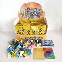 Anime pokemon figuras caixa cega pikachu estatueta com cartão brinquedo natal dia das bruxas pvc bonecas pingente para presentes do miúdo - Image 4