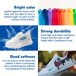 Memory Acrylic Leather Paint Set, Tinta de couro para sapatos, Acessórios de couro, Premium Shoe Paint Kit para tênis, 36 cores - Image 6