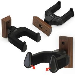 Suporte de parede de madeira, suporte antiderrapante para guitarra, cabide universal para guitarra elétrica, cavaquinho, baixo - Image 3