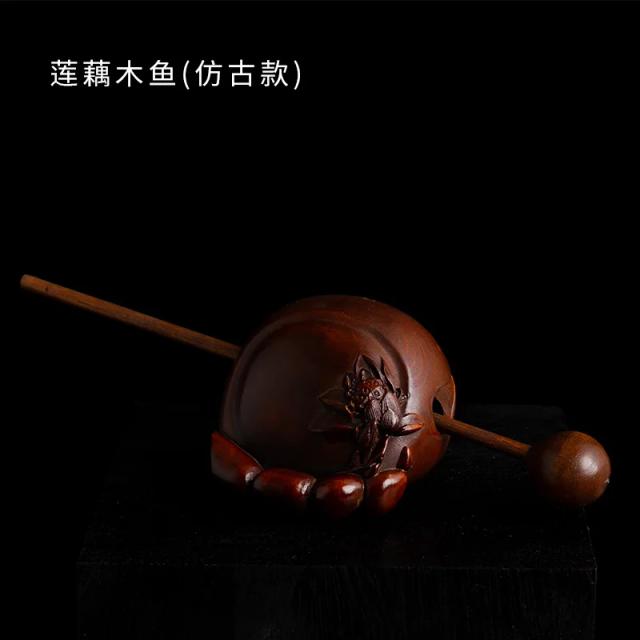 Artesanato: Bloco Chinês Mini Dharma em Madeira Maciça para Percussão Portátil e Ornamentos Decorativos