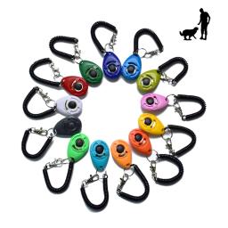 Clicker Plástico Portátil para Pet, Pulseira Ajustável Auxiliar, Dog Click Trainer, Cat Sound, Chaveiro Suprimentos, Novo - Image 2