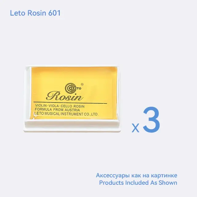 Conjunto de 3 Peças Leto 601 Breu para Violino, Viola, Violoncelo e Instrumentos de Corda - Acessórios Curvados para Melodias Perfeitas