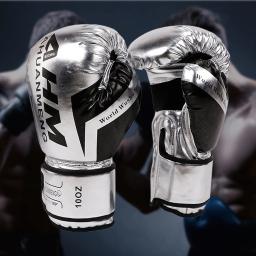Luvas de Boxe de Couro PU profissional para adultos e crianças, Esponja Muay Thai Sanda, Luvas de Luta Sanda Respirável, Suprimentos Esportivos - Image 3