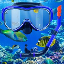 Equipamento de mergulho para adultos, máscara de snorkel, máscara anti-nevoeiro, vista panorâmica - Image 3