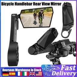 2 pçs espelho de bicicleta ciclismo espelho retrovisor dobrável 360 graus rotação espelhos retrovisores mtb guiador espelho de segurança - Image 1