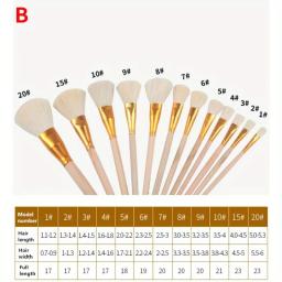 12pçs pincel de lã para arte em cerâmica, pincel para esmalte cerâmico/pintura para colorir aquarela, artesanato acrílico, caneta de pintura diy, materiais de arte - Image 4