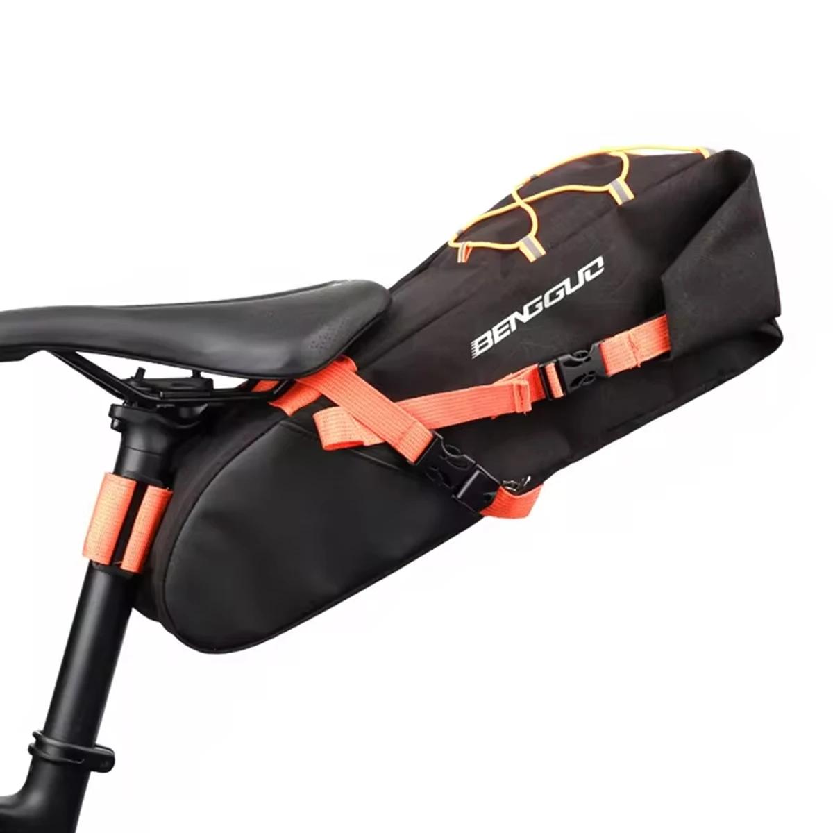 Impermeável dobrável bicicleta Saddle Bag, MTB Road Bicycle, Ciclismo cauda saco traseiro, Tronco Acessórios, 10L, 13L - Image 1