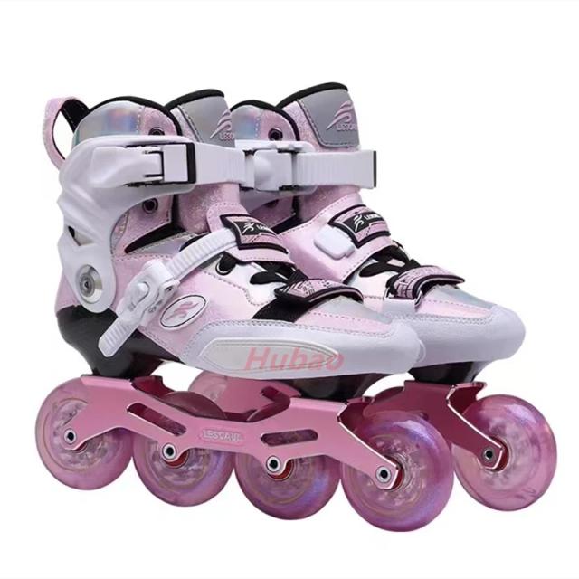 Patins de Fibra de Carbono para Crianças: Estilo e Velocidade em Azul e Rosa, Tamanhos 27-38