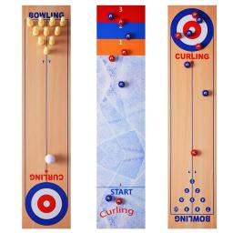 3 em 1 mesa curling jogo boliche shuffleboard conjunto de mesa família casual jogos de mesa para festa em casa presente para crianças e adultos - Image 1