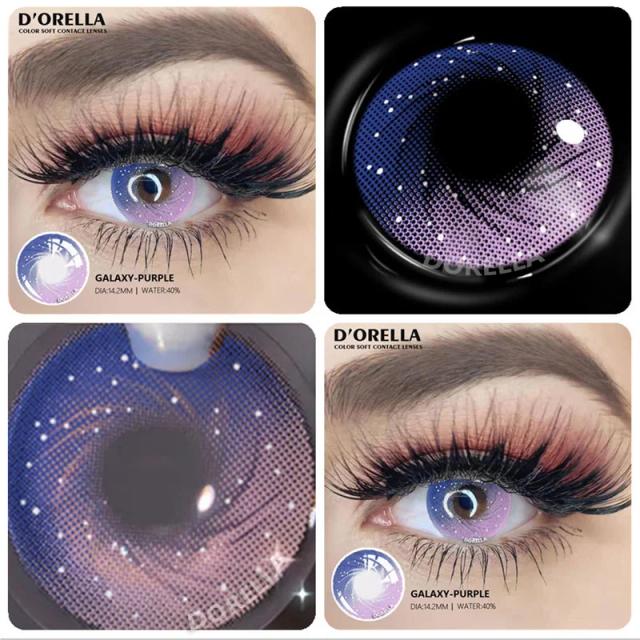 Lentes de Contato Coloridas para Halloween: Cosplay Anime com Efeitos Rosa e Roxo