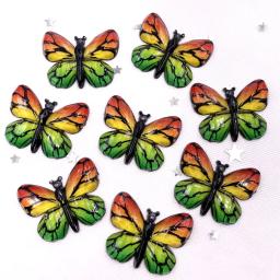 Resina brilhante colorido borboletas de cristal flatback strass 1 buraco apliques ornamentos 10 peças estatuetas casa decoração artesanato - Image 4