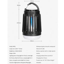 Lâmpada elétrica do assassino do mosquito, Luz UV, Bug Zapper Trap, Carregamento solar, Mata-moscas recarregáveis, Assassino do inseto, Verão - Image 5