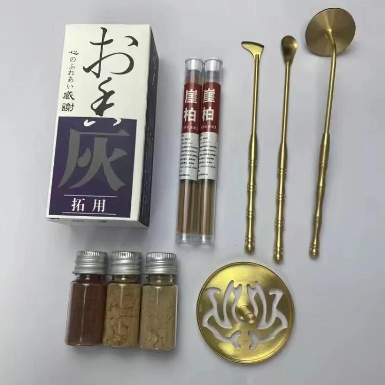 Arte vintage bronze incenso conjunto, cera derreter fragrância selo molde ferramentas, tradicional Home Hotel incenso pó queimador kit, presente criativo - Image 1