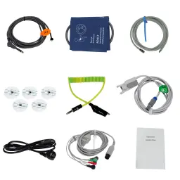 Paciente monitor animal humano veterinário portátil 6 parâmetro 8 "sinal vital paciente monitor ecg nibp resp spo2 pr temp - Image 6