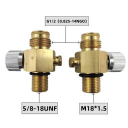 Ligar e desligar a válvula para Airsoft cilindro tanque, conector Sodastream, CO2 cilindro interruptor com 5/8 "-18UNF ou M18 * 1.5 rosca de entrada - Image 1