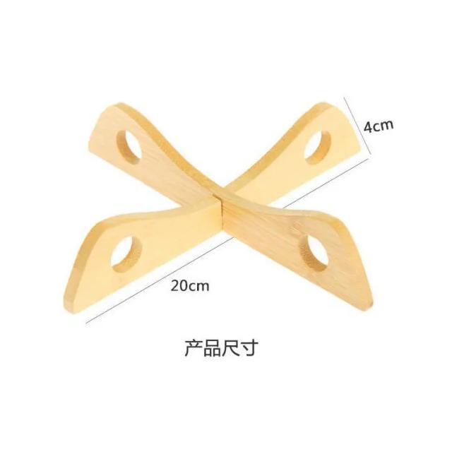 Suporte de Bambu para Cozinha - Base Térmica para Panelas e Tigelas com Drenagem e Isolamento Térmico