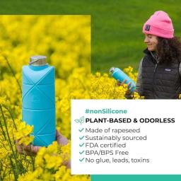 Garrafa De Água De Silicone Portátil E Criativa, Copa De Água Dobrável Para Camping Caminhadas E Viajar, 1Pc - Image 4