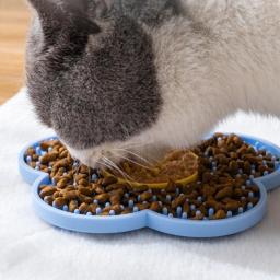 Tapete de silicone para gatos, Alimentadores lentos para diversão, Alimentação diária, Comida húmida, Alimentação animal - Image 4