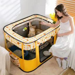 Portable Foldable Pet Playpen, Sala de entrega para cão e gato, Pet Birthing Center, Crates Kennel, exterior e interior, Viagem e Camping - Image 1
