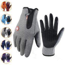 Luvas térmicas de Inverno Para Homens Mulheres Touchscreen Quente Ciclismo Ao Ar Livre Condução Motocicleta Luvas À Prova de Vento Não-Slip Womens Gloves - Image 1