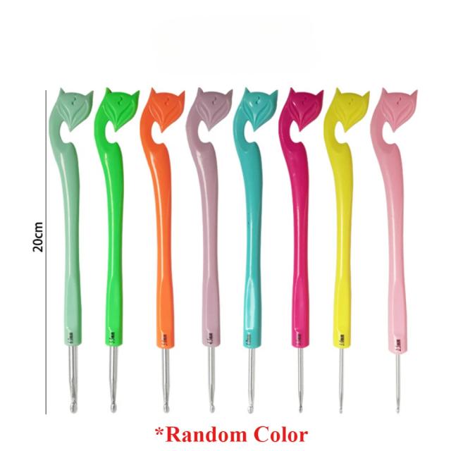 Kit Completo de Agulhas de Crochê Coloridas com Punho Macio e Fios para DIY e Costura