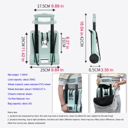 Reboque manual dobrável com rodas, carrinho de saco de pano portátil para compras e manuseio, ferramentas domésticas de carro ao ar livre - Image 5