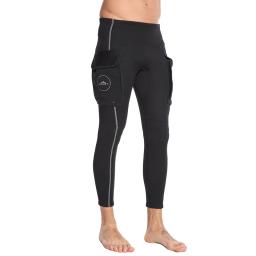 SBART-Calças de neoprene com bolso masculino, calças de fato preto, térmica para mergulho, surf, nova chegada, 3mm - Image 5