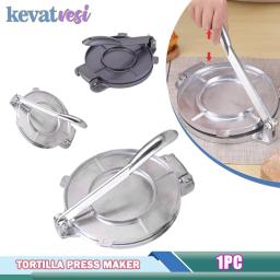 Alumínio Alloy Manual Corn Tortilla Press, Roti Maker com alça longa para cozinha, Round Tortillero pressionando ferramenta - Image 1